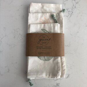 The Green Shop Set of 3 Re-usable Washable Poly/Cotton Produce Bags Size OS NWT